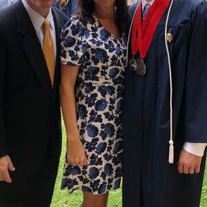 DVF Floral Blue and White Wrap Dress